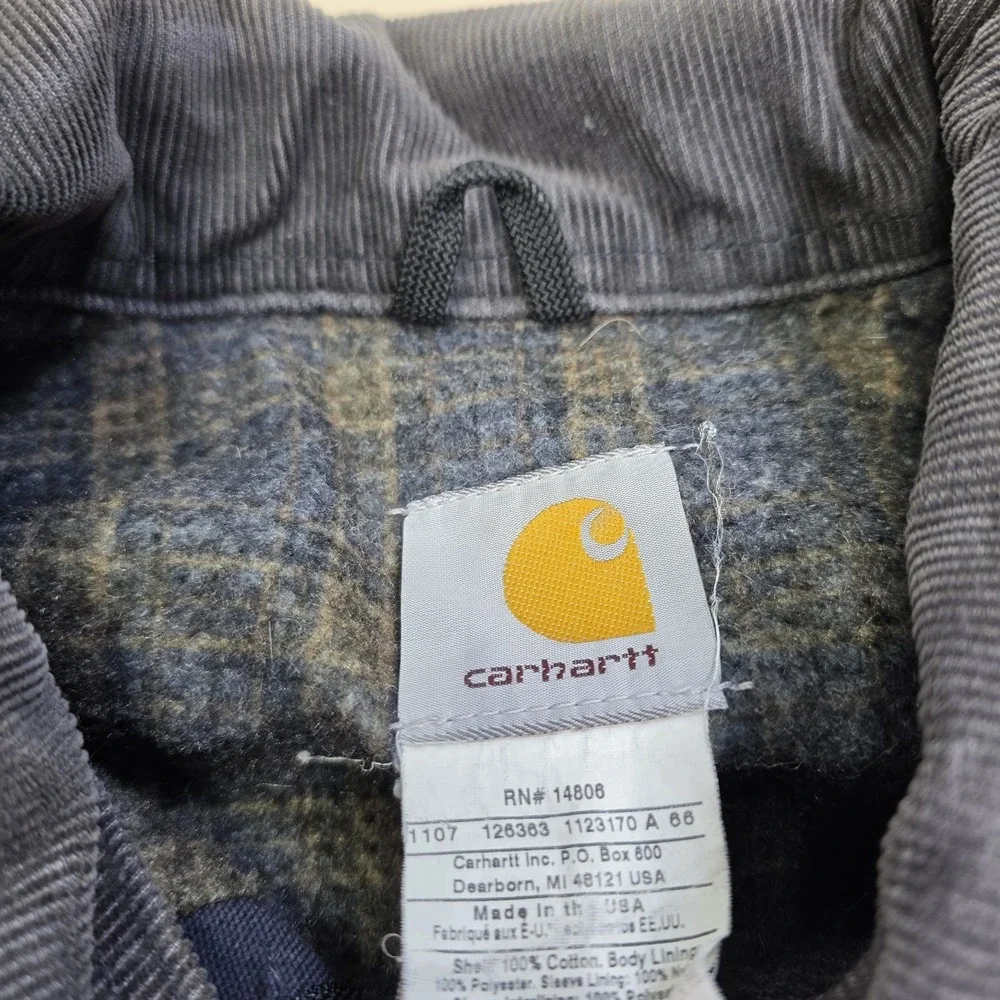 Carhartt Blanket Lined Detroit Jacket Navy Blue Fade J172 DNY Size 4XL‎